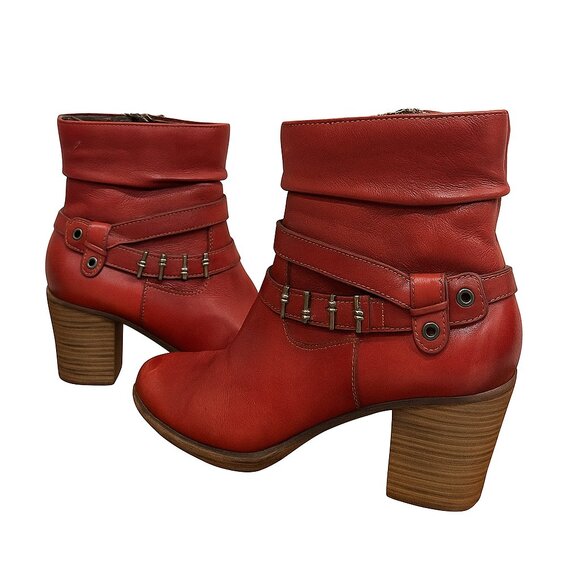 Tamaris Scarlett Leather Ankle Bootie Size 38 EU / US 7.5 | Warm Lining - Picture 1 of 13